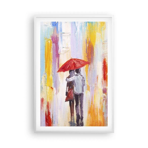 Poster in einem weißen Rahmen - Lass es weiter regnen - 61x91 cm