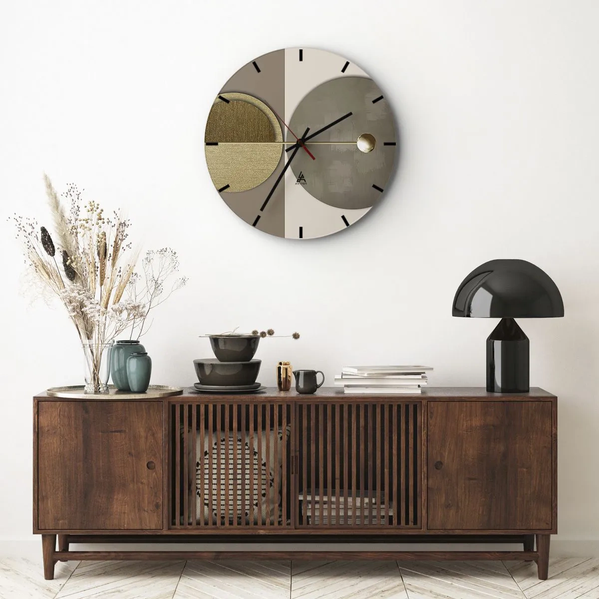 Wanduhr - Glasuhr - Perfekte Balance - 30x30 cm