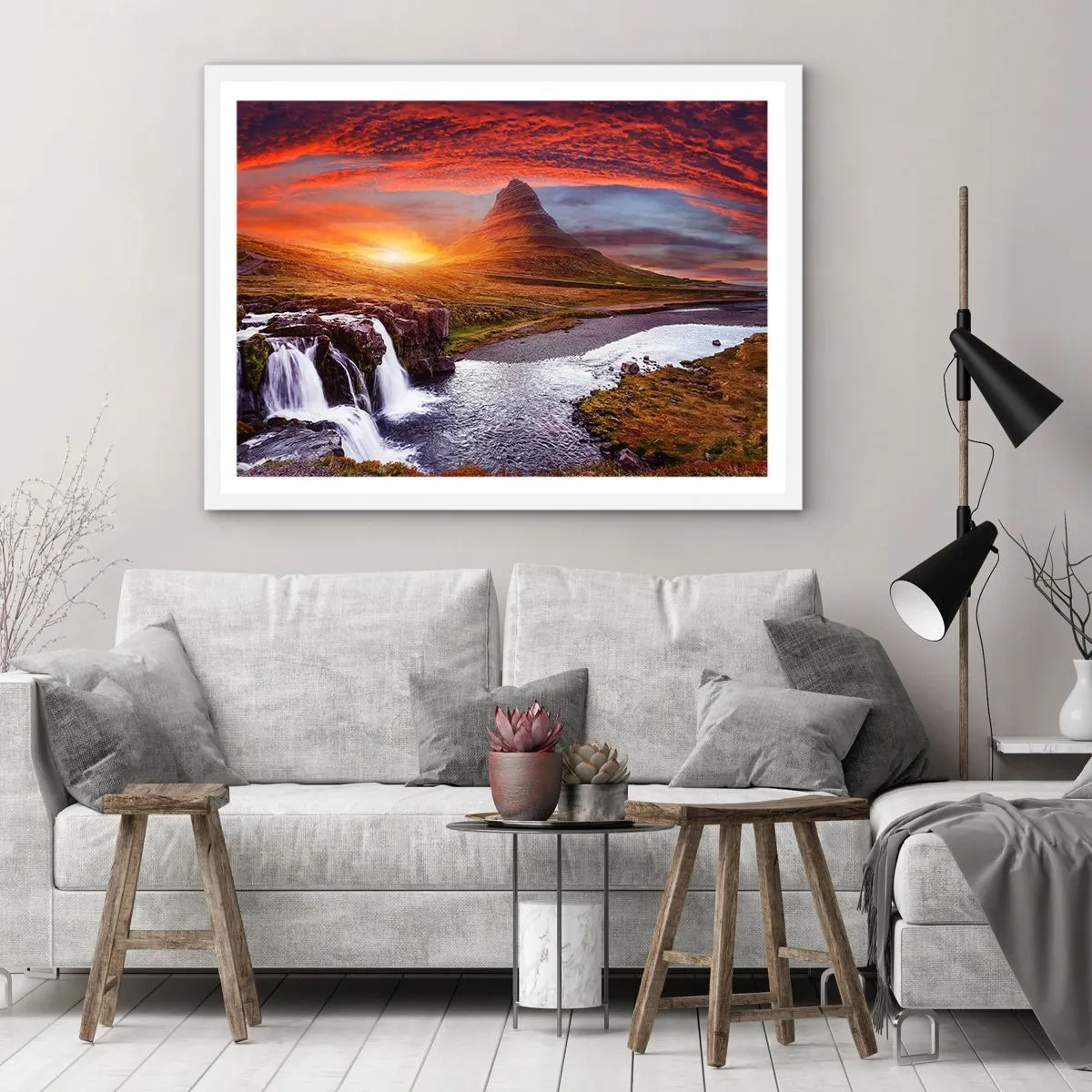 Poster in einem weißen Rahmen - Ein Blick auf Mittelerde - 70x50 cm