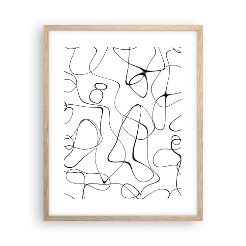 Poster in einem Rahmen aus heller Eiche - Lebenswege, Wechselfälle - 40x50 cm