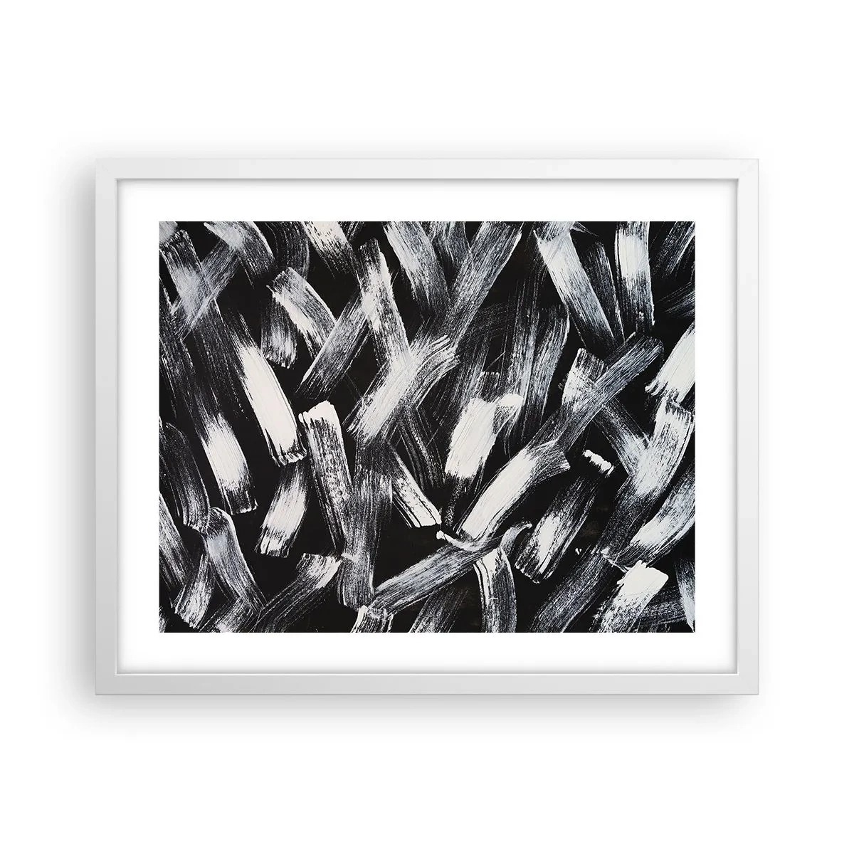 Poster in einem weißen Rahmen - Abstraktion im industriellen Geist - 50x40 cm