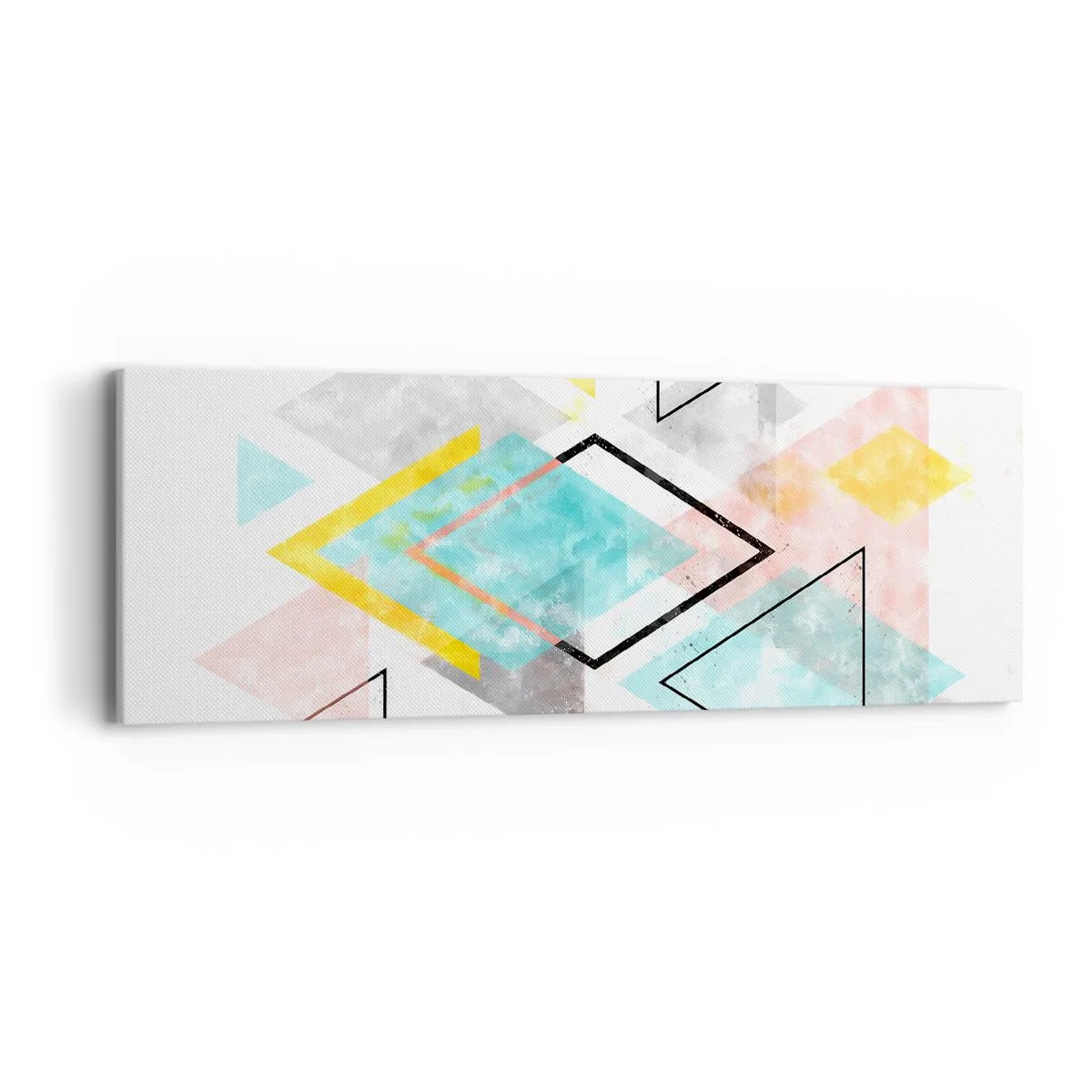 Bild auf Leinwand - Leinwandbild - Geometrisches Spiel - 90x30 cm
