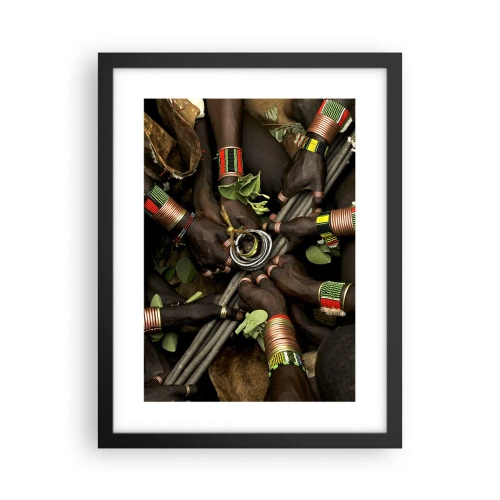 Poster in einem schwarzem Rahmen - Wir sind zusammen - 30x40 cm