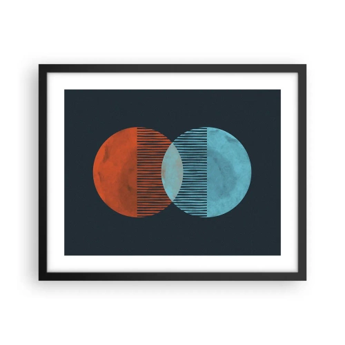 Poster in einem schwarzem Rahmen - Astronomische Fantasie - 50x40 cm