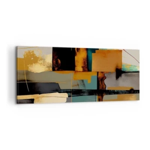 Bild auf Leinwand - Leinwandbild - Abstraktion – Licht und Schatten - 100x40 cm