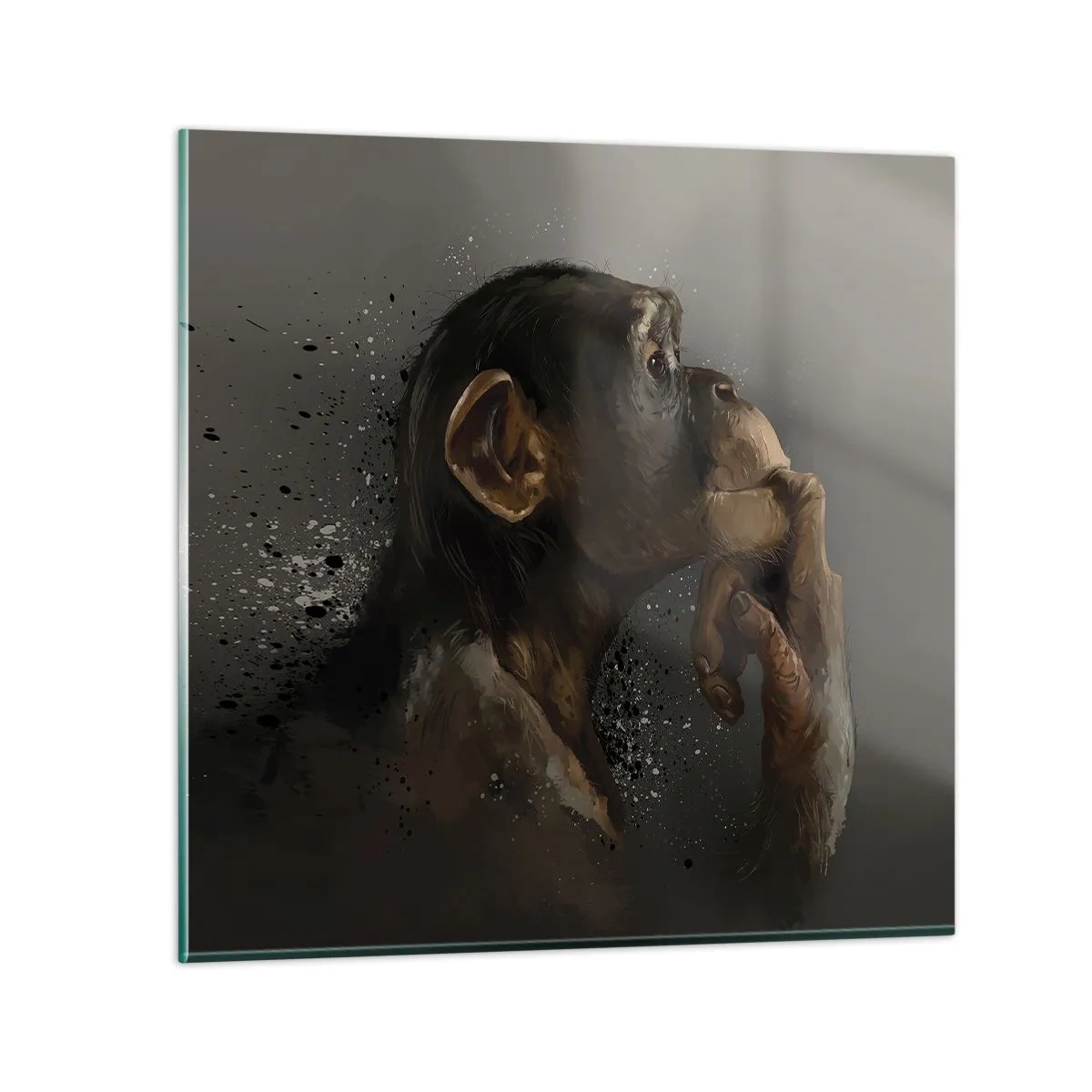 Glasbild - Bild auf glas - Sicherlich ein Denker - 40x40 cm