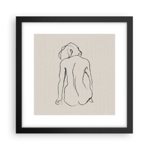 Poster in einem schwarzem Rahmen - Mädchenakt - 30x30 cm
