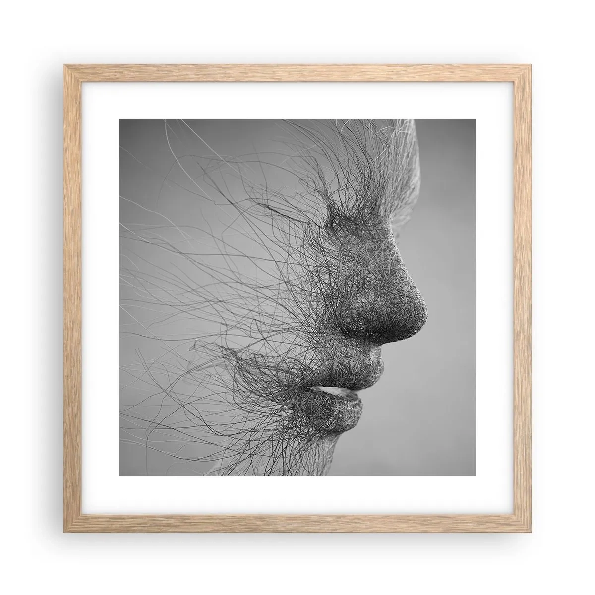 Poster in einem Rahmen aus heller Eiche - Der Geist des Windes - 40x40 cm