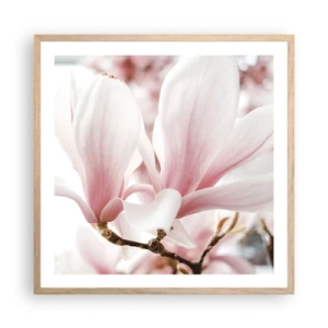 Poster in einem Rahmen aus heller Eiche - Eine Fülle von Zärtlichkeit - 60x60 cm
