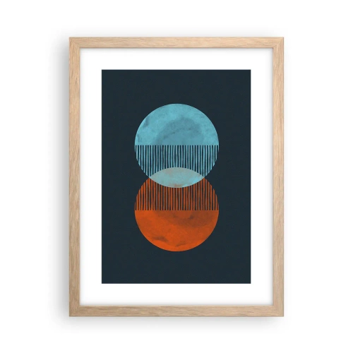 Poster in einem Rahmen aus heller Eiche - Astronomische Fantasie - 30x40 cm