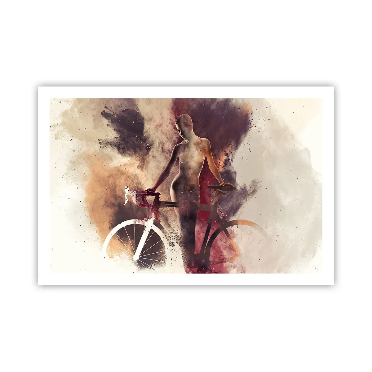 Poster - Eine Fahrradseele in Marmorformen - 91x61 cm