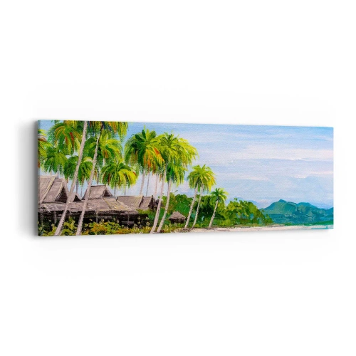 Bild auf Leinwand - Leinwandbild - Exotischer Traum - 90x30 cm