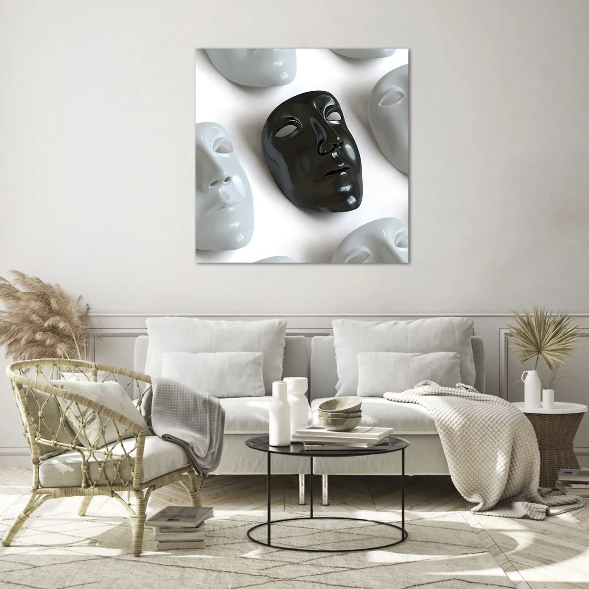 Glasbild - Bild auf glas - Wie hebt man sich ab? - 70x70 cm