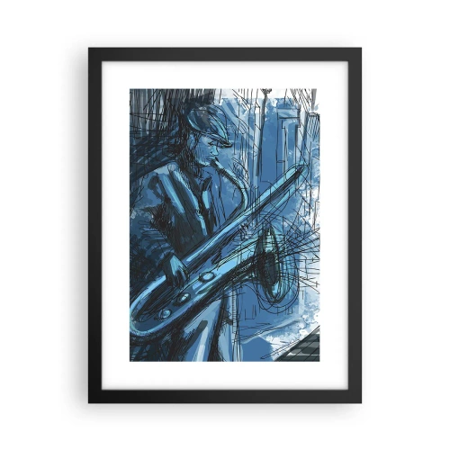 Poster in einem schwarzem Rahmen - Urbane Rhapsodie - 30x40 cm