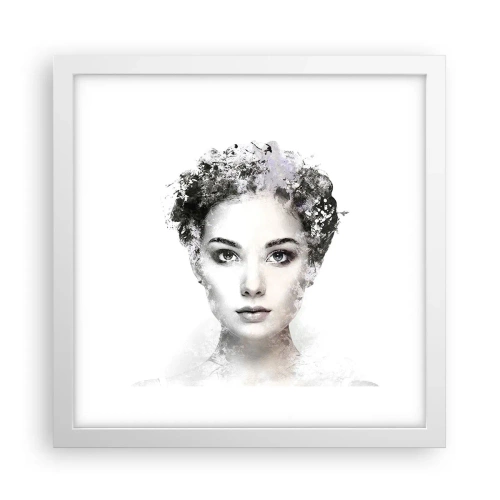 Poster in einem weißen Rahmen - Ein äußerst stilvolles Portrait - 30x30 cm