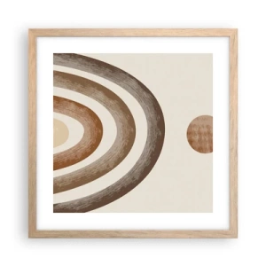 Poster in einem Rahmen aus heller Eiche - In einer weit entfernten Galaxie - 40x40 cm