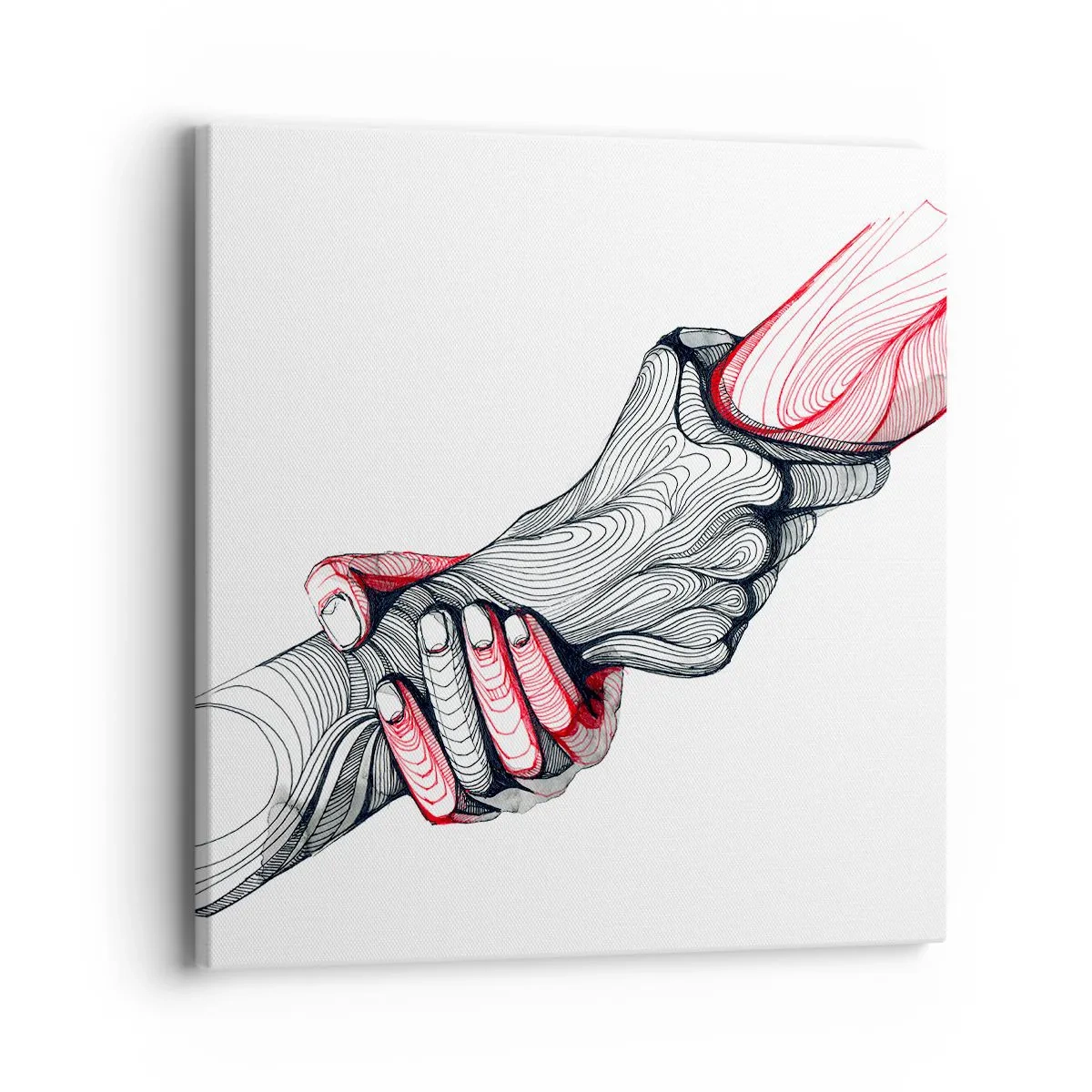 Bild auf Leinwand - Leinwandbild - Sie sind in guten Händen - 40x40 cm