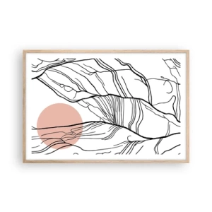 Poster in einem Rahmen aus heller Eiche - In einem Netz aus Zweigen - 91x61 cm