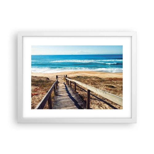 Poster in einem weißen Rahmen - Lauf! - 40x30 cm