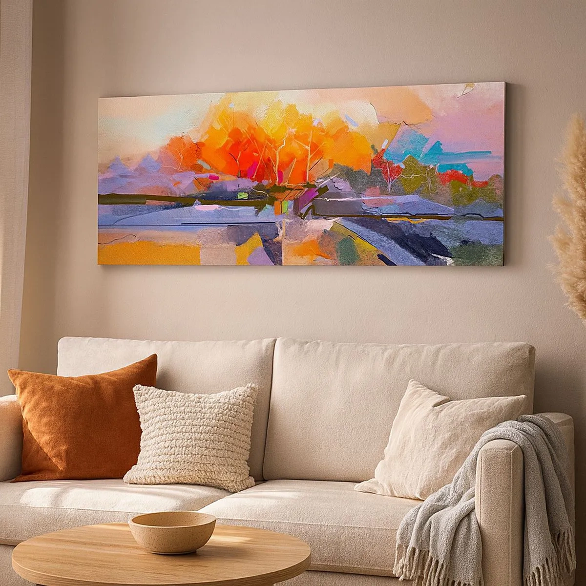 Bild auf Leinwand - Leinwandbild - Der Herbst ist geworden - 100x40 cm