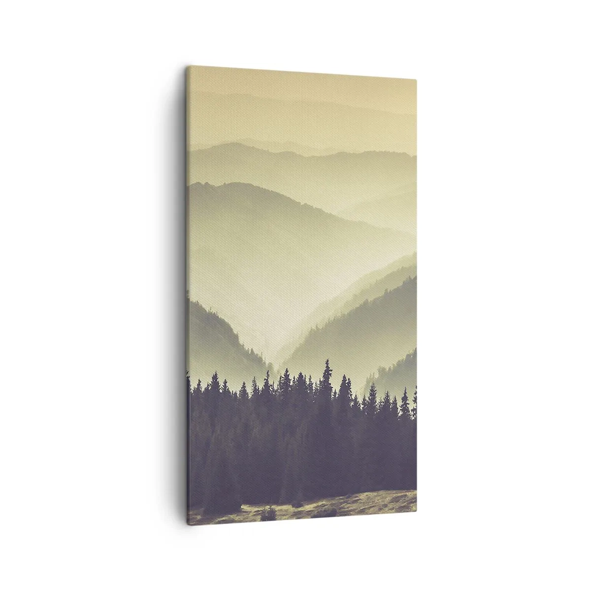 Bild auf Leinwand - Leinwandbild - Hinter den sieben Bergen ... - 45x80 cm