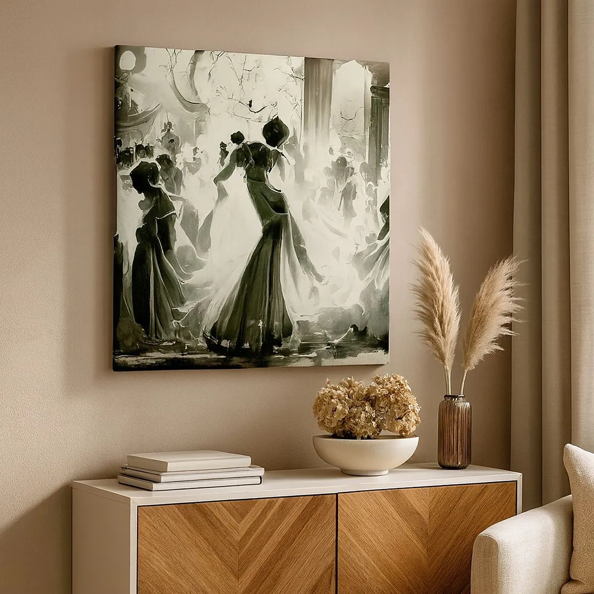 Bild auf Leinwand - Leinwandbild - Die große Maskerade - 30x30 cm