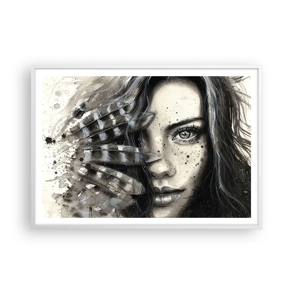 Poster in einem weißen Rahmen - Wilde Schönheit - 100x70 cm