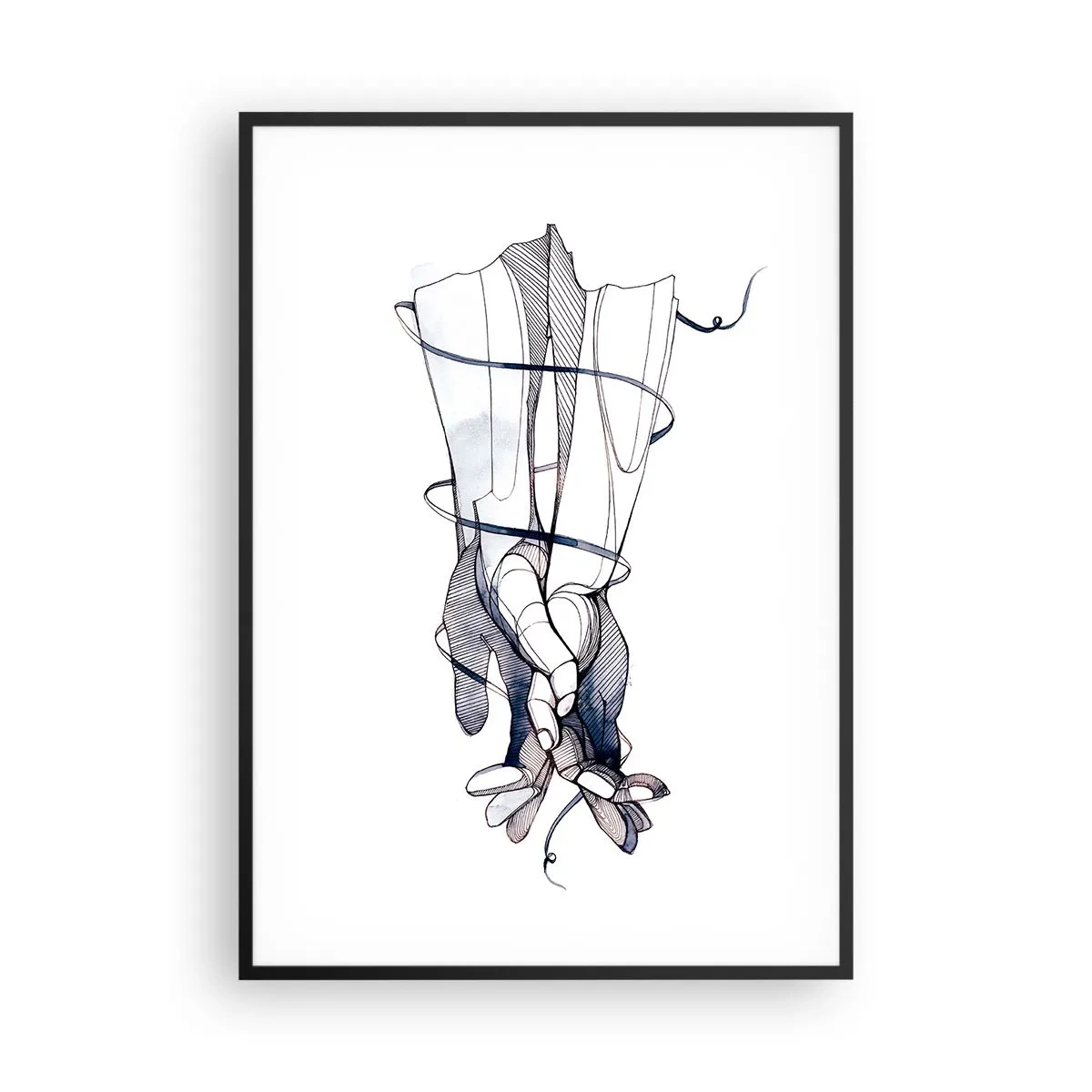 Poster in einem schwarzem Rahmen - Touch-Studie - 70x100 cm