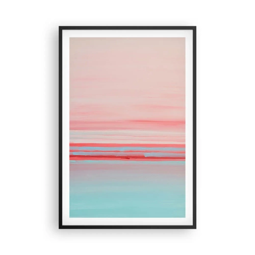 Poster in einem schwarzem Rahmen - Abstraktion im Morgengrauen - 61x91 cm