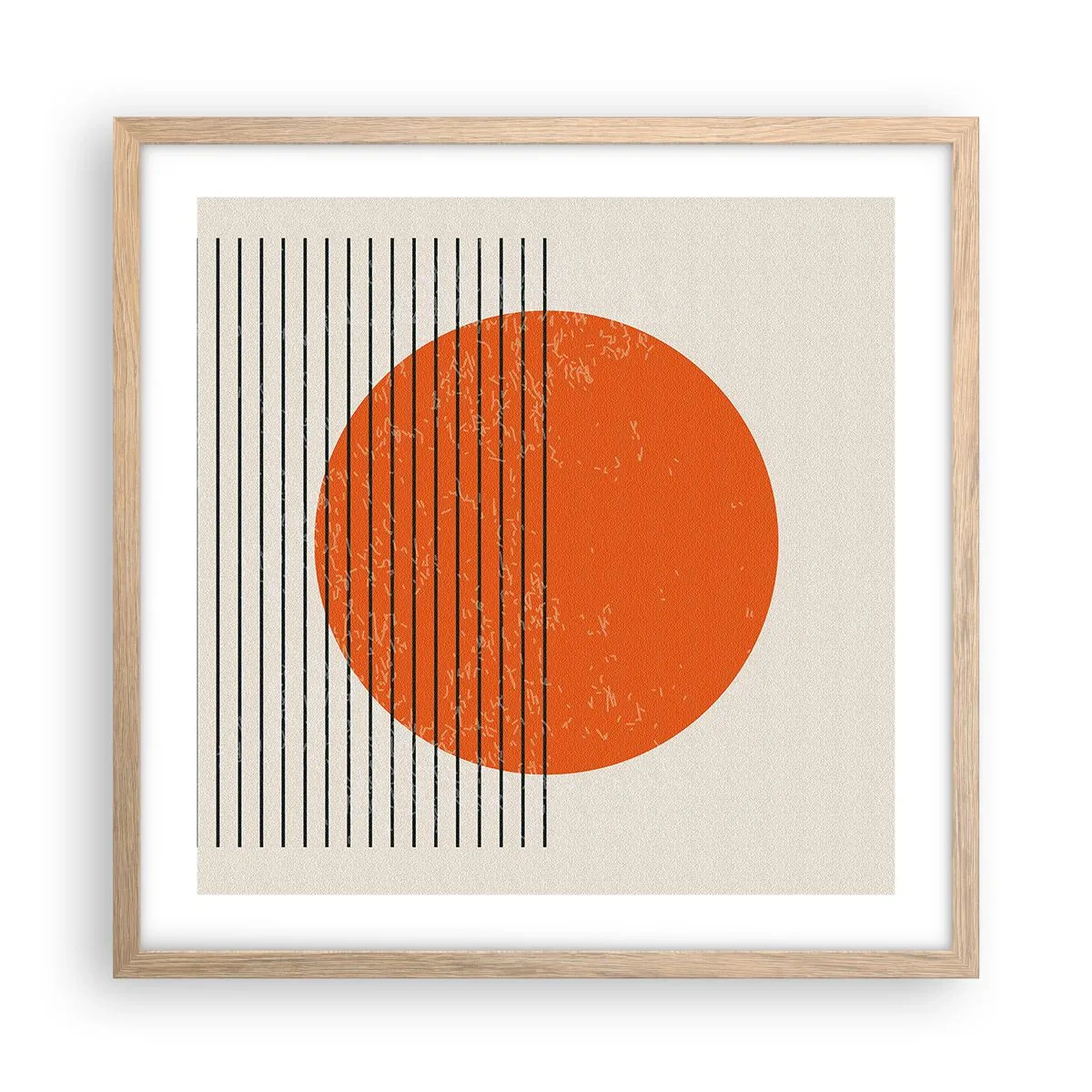 Poster in einem Rahmen aus heller Eiche - Immer die Sonne - 50x50 cm