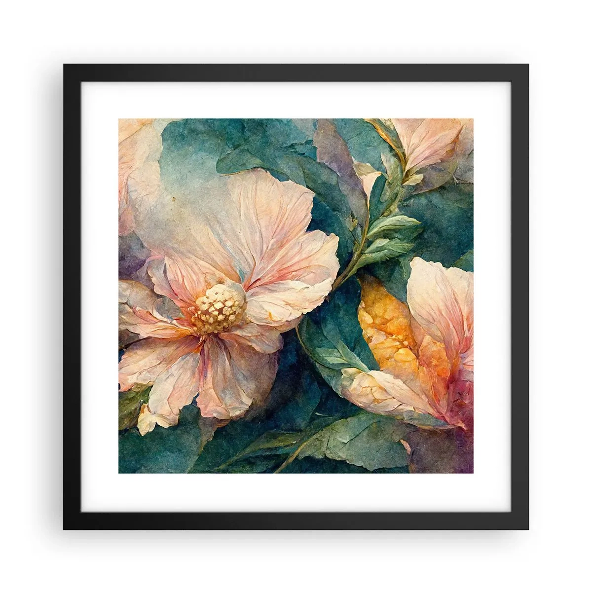 Poster in einem schwarzem Rahmen - Pure Subtilität - 40x40 cm