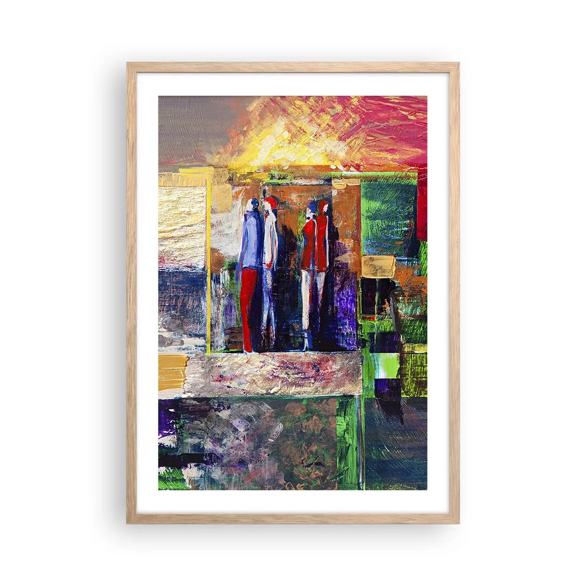 Poster in einem Rahmen aus heller Eiche - Beziehungen und Emotionen - 50x70 cm