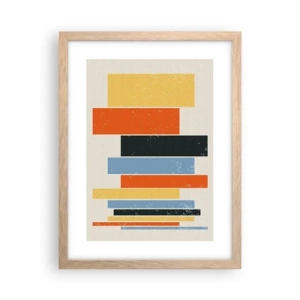 Poster in einem Rahmen aus heller Eiche - Musiknotation - 30x40 cm