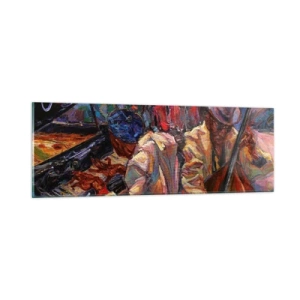 Glasbild - Bild auf glas - In einem Schlag - 90x30 cm