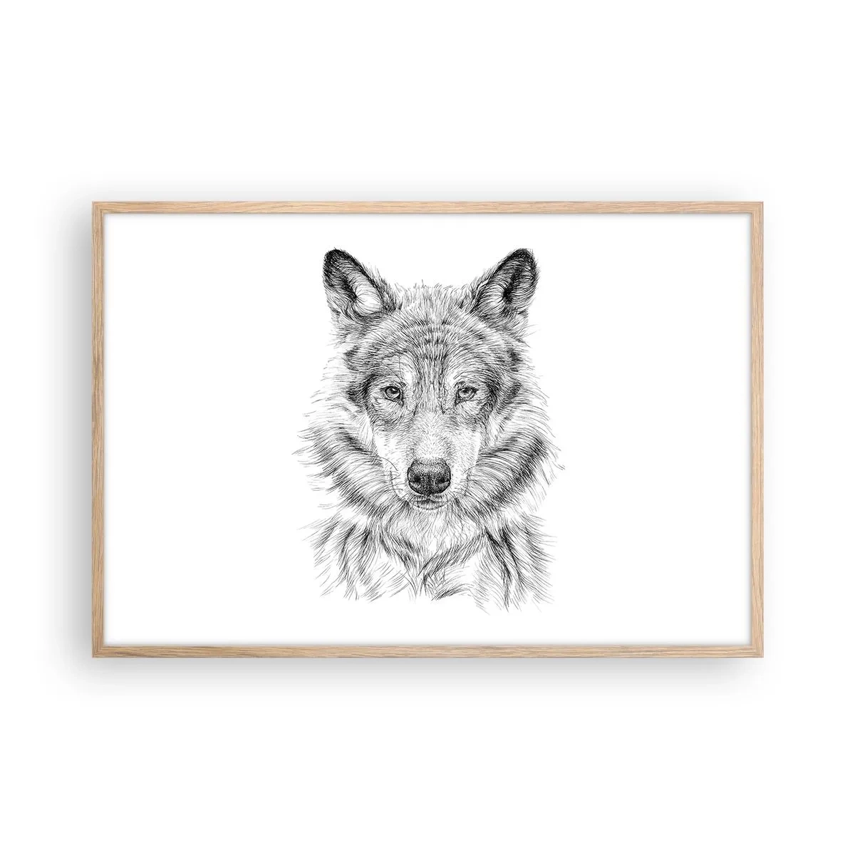 Poster in einem Rahmen aus heller Eiche - Ein geborener Anführer - 91x61 cm