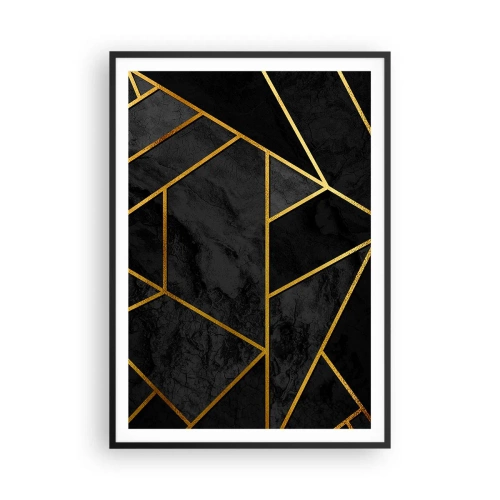 Poster in einem schwarzem Rahmen - Dunkelheit und Glanz - 70x100 cm