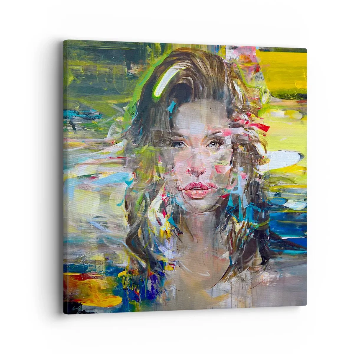 Bild auf Leinwand - Leinwandbild - Hinter der Luft ein Vorhang - 40x40 cm