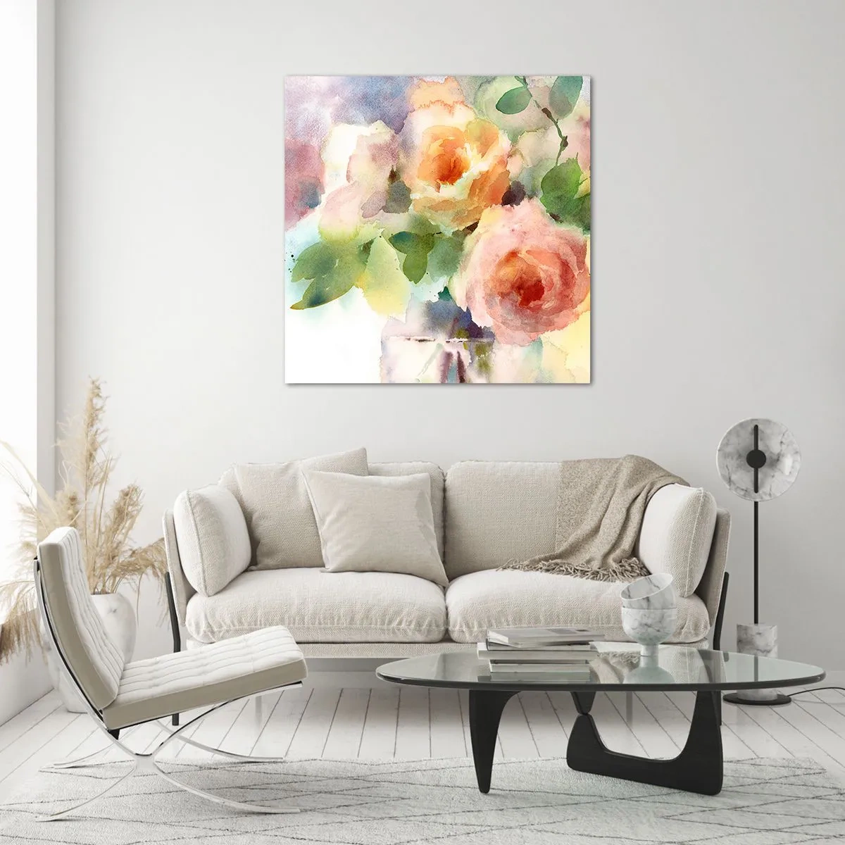 Glasbild - Bild auf glas - Zart wie Aquarell - 50x50 cm