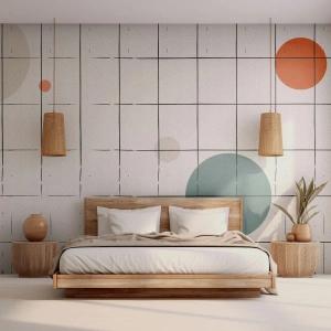 Maßgeschneiderte selbstklebende Fototapete Deluxe Sticker - Gefangen. Wir oder sie? - Hintergrund, Räder, Gitter