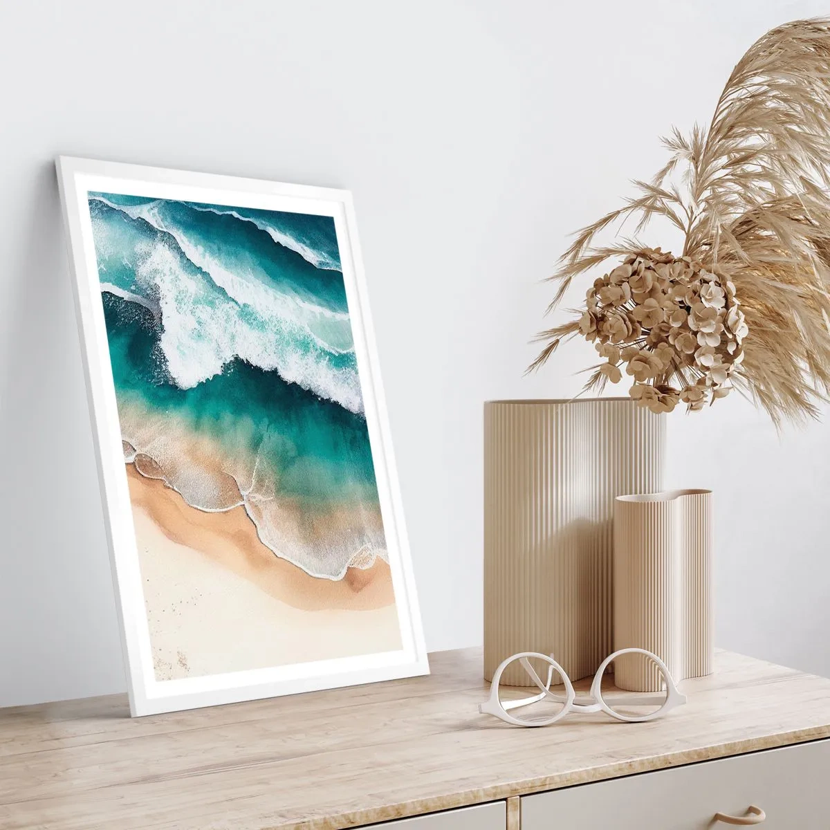 Poster in einem weißen Rahmen - Das ewige Treffen - 30x40 cm