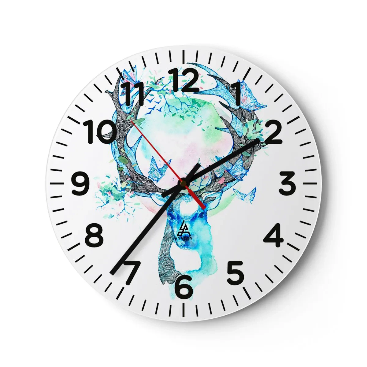 Wanduhr - Glasuhr - Die Kraft und Feinheit der Natur - 30x30 cm