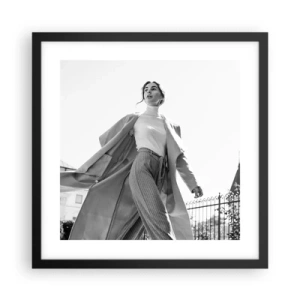 Poster in einem schwarzem Rahmen - Gehst du mit mir? - 40x40 cm