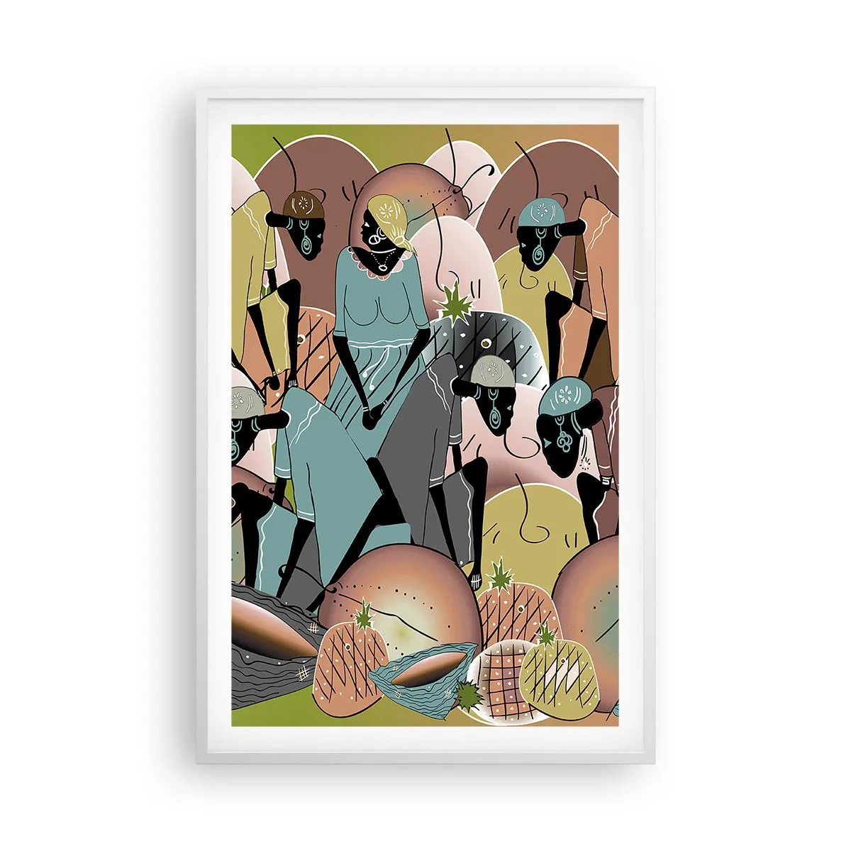 Poster in einem weißen Rahmen - Ein toller Urlaub steht bevor - 61x91 cm