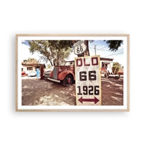 Poster in einem Rahmen aus heller Eiche - Die Legende der amerikanischen Provinz - 91x61 cm