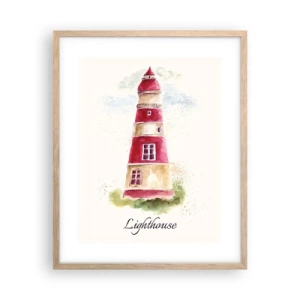 Poster in einem Rahmen aus heller Eiche - Das Wetter ringsum ist immer gut - 40x50 cm