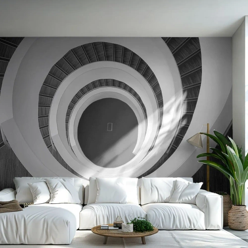 Fototapete Premium Canvas - Zum Kern der Sache - Stück, Abstraktion, Wendeltreppe - 300x210 cm