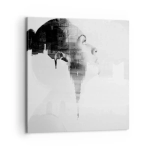 Bild auf Leinwand - Leinwandbild - Auf beiden Seiten des Glases - 60x60 cm