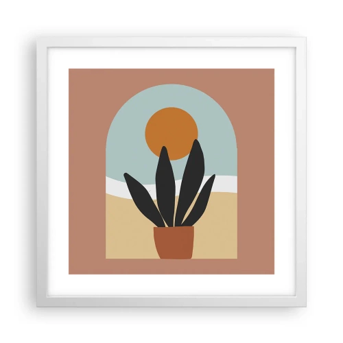 Poster in einem weißen Rahmen - Kleine Freuden - 40x40 cm