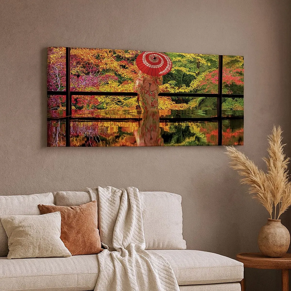 Bild auf Leinwand - Leinwandbild - Im Tempel der Natur - 100x40 cm