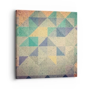 Bild auf Leinwand - Leinwandbild - Republik der Dreiecke - 30x30 cm